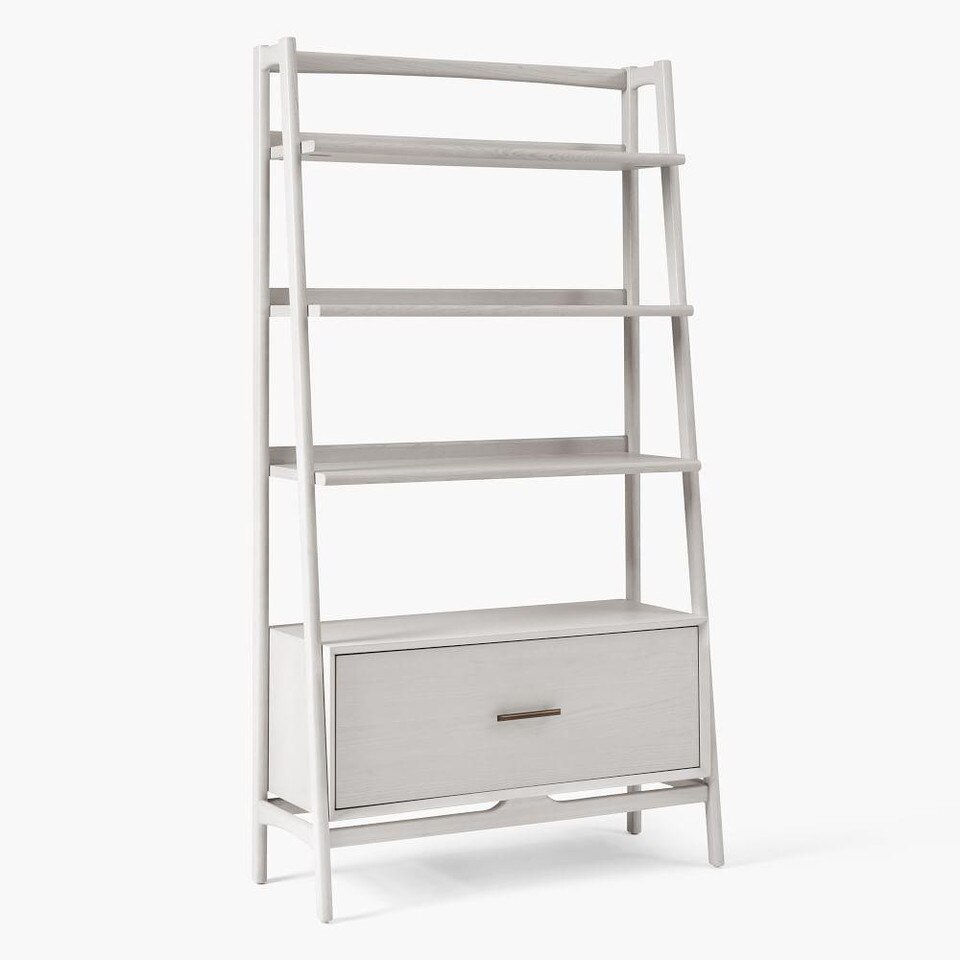 MidCentury 97 cm Bookshelf w/ drawer Pebble West Elm UK